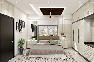 Bronze and Gold Contemporary Spacious Master Bedroom Design